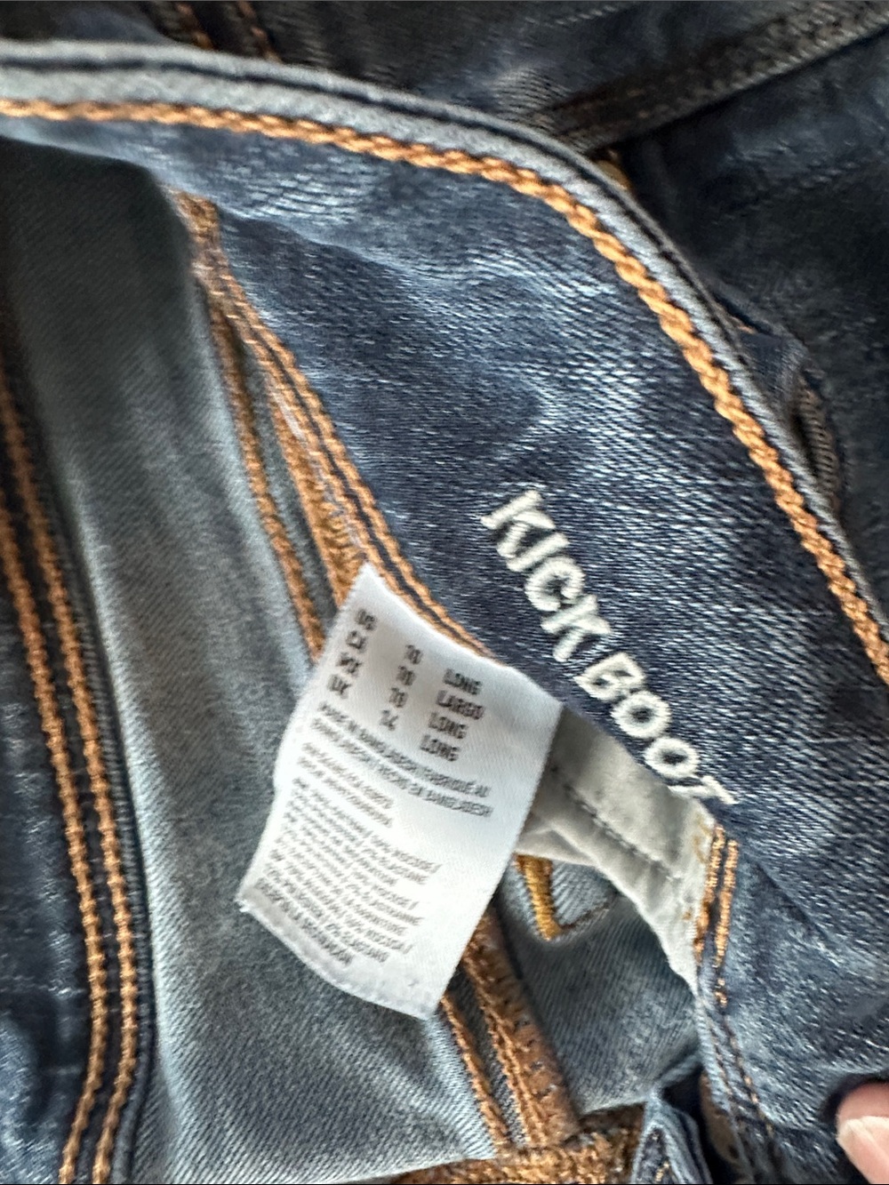 American Eagle Outfitters Women’s kick boot super stretch  Jeans 10 Long - Picture 3 of 4